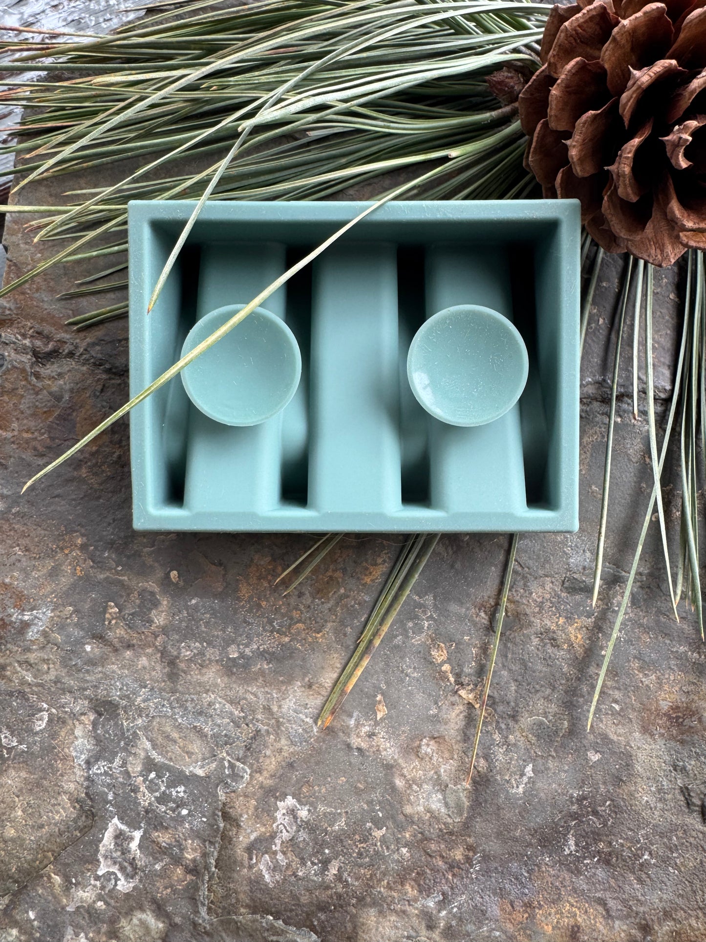 Silicone Draining Soap Dish Sage Green