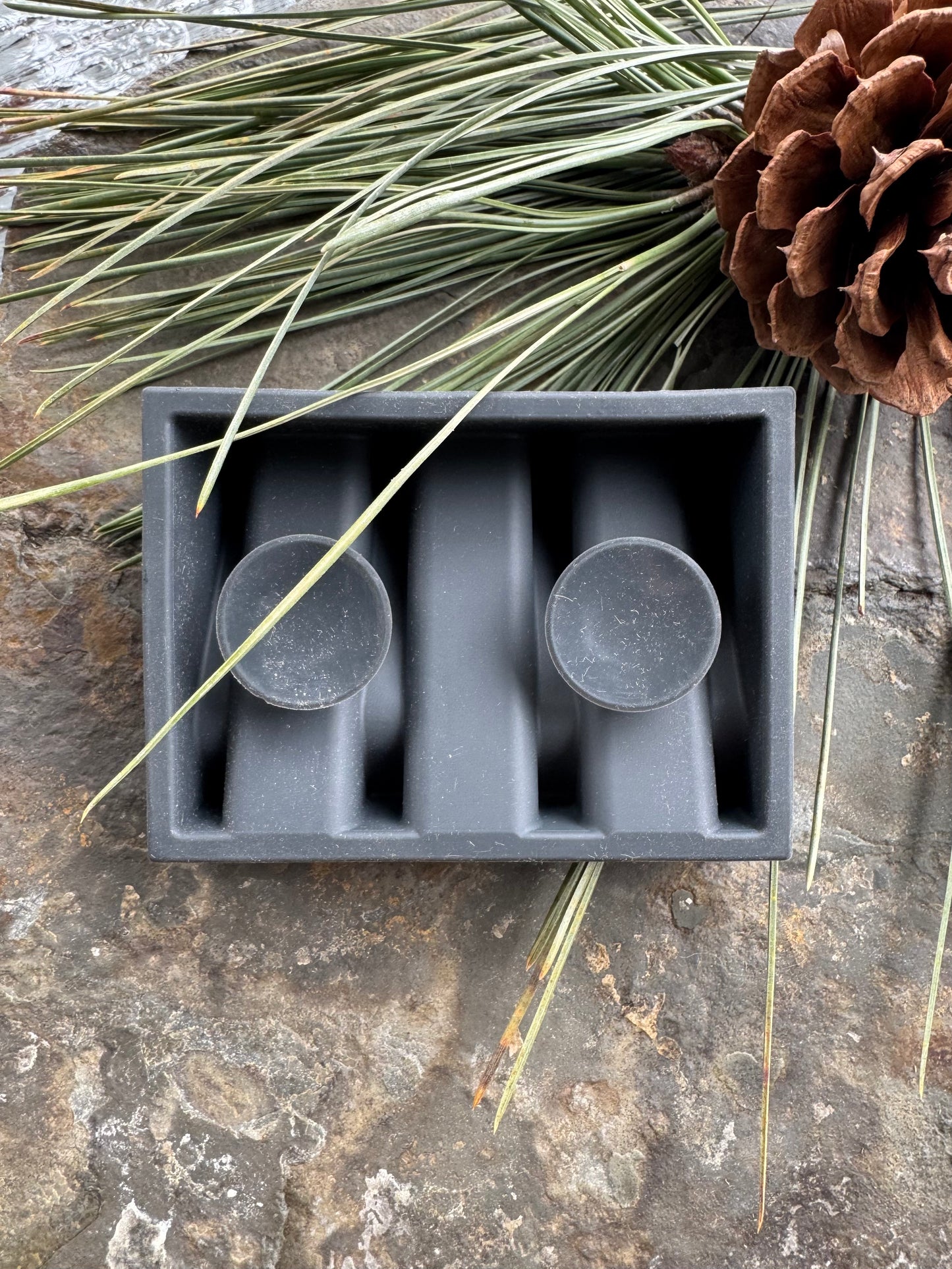 Silicone Draining Soap Dish Black