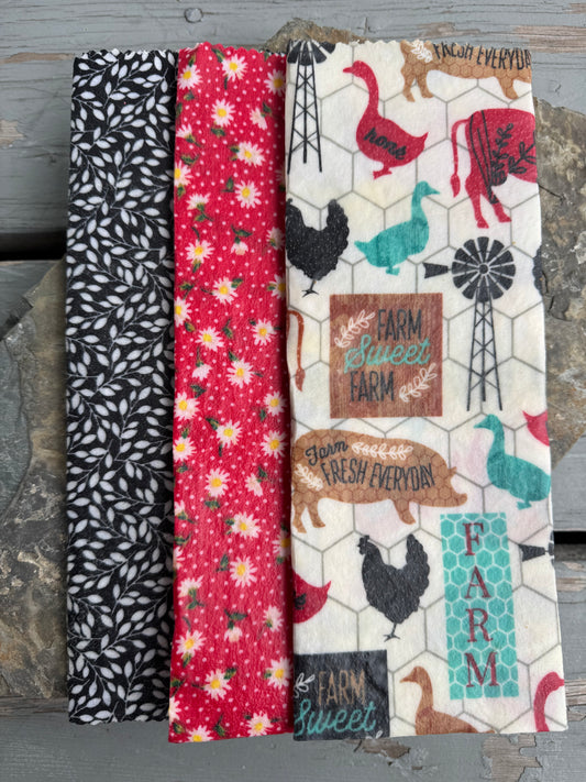 Organic Beeswax Fabric Food Wraps