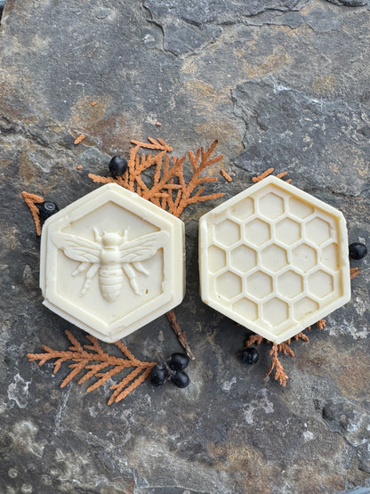 Raw Cow's Milk and Tallow Soap HONEYCOMB BAR (Apple Sage Scent) (NEW)