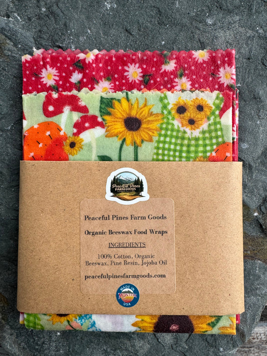 Organic Beeswax Fabric Food Wraps